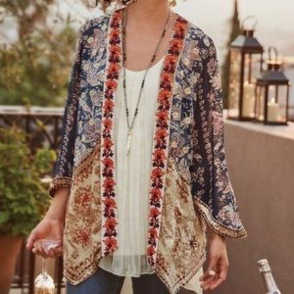 Soft Surroundings Tops - Soft Surroundings Moonlight Garden Boho Kimono